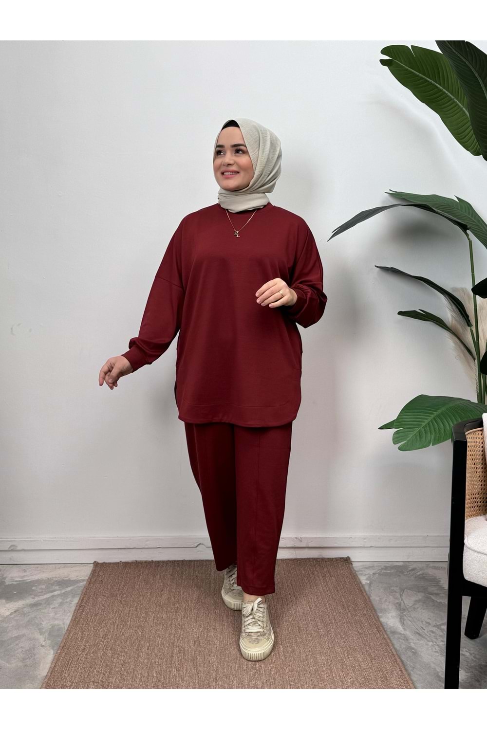 OVAL TAKIM - BORDO - S-M