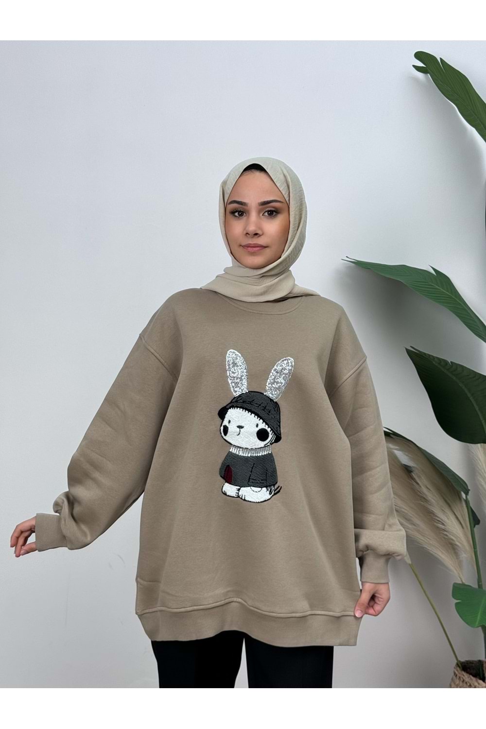 TAVŞAN SWEAT - HAKİ YEŞİLİ - S-M