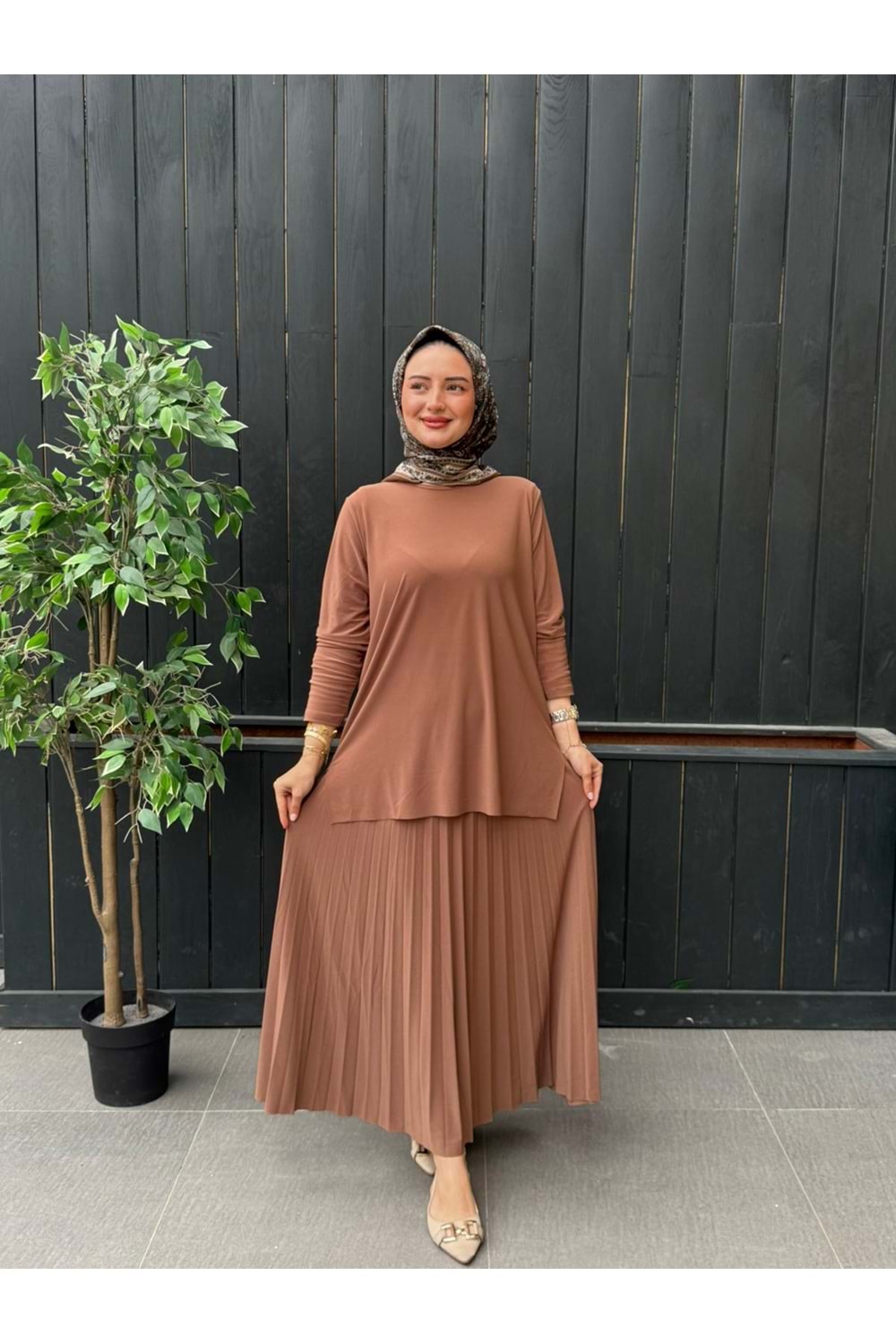 WOLDE ETEKLİ TAKIM - CAMEL - 2