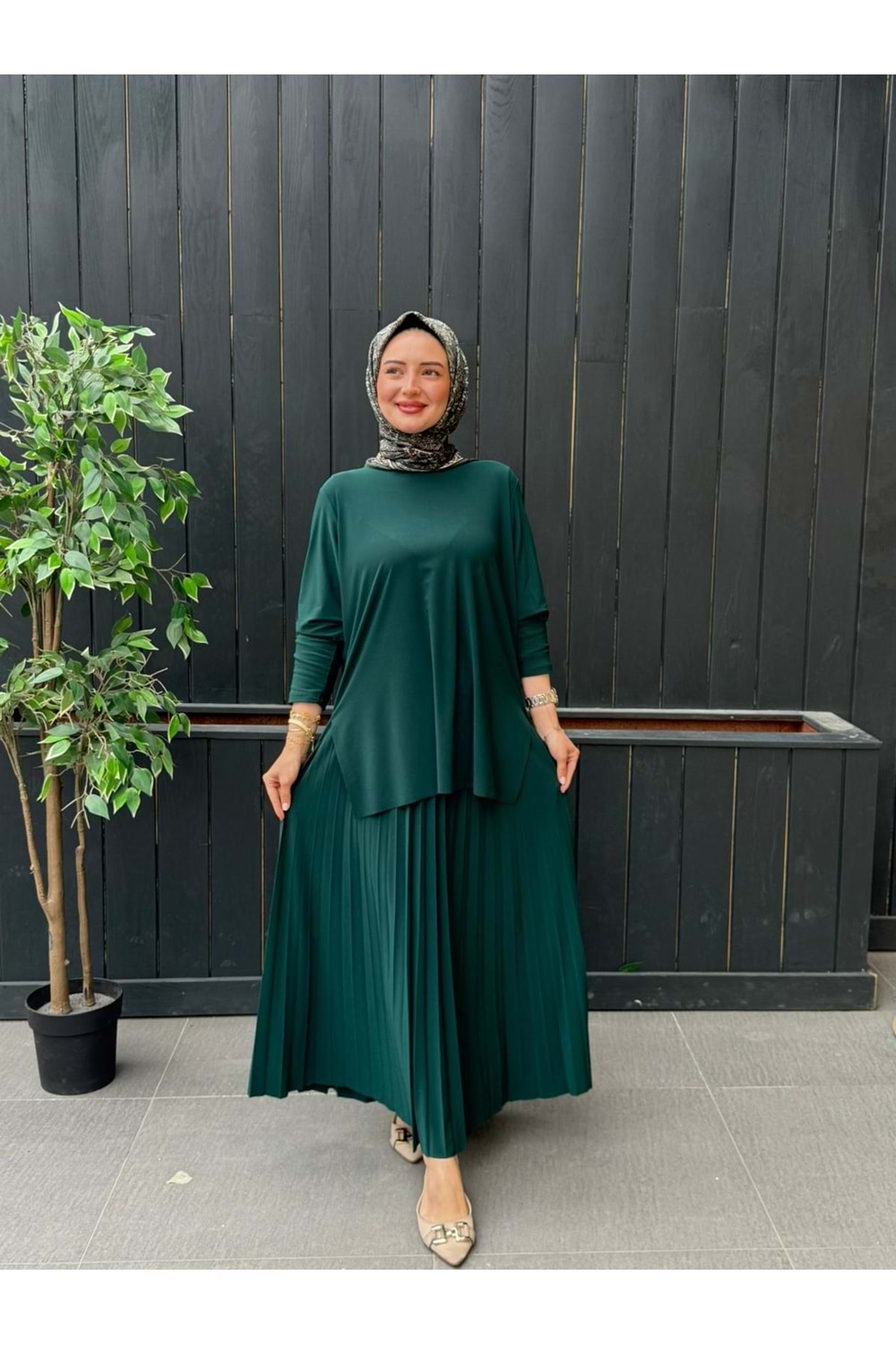 WOLDE ETEKLİ TAKIM - ZÜMRÜT YEŞİLİ - 2