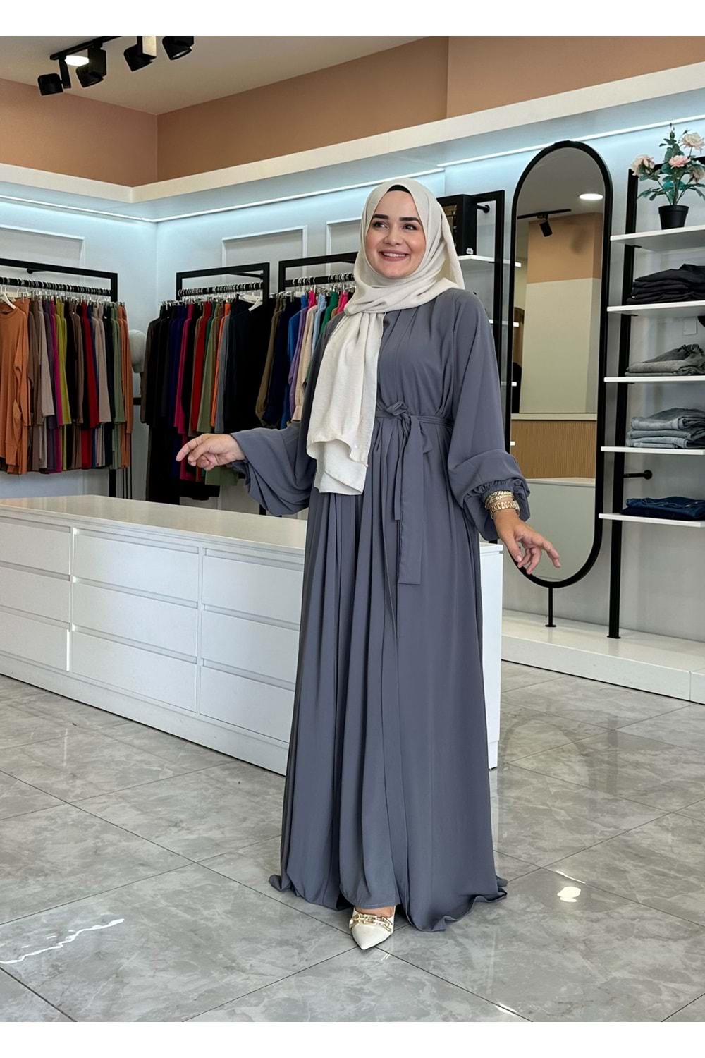 MEDİNE ABAYA - GRİ - 1