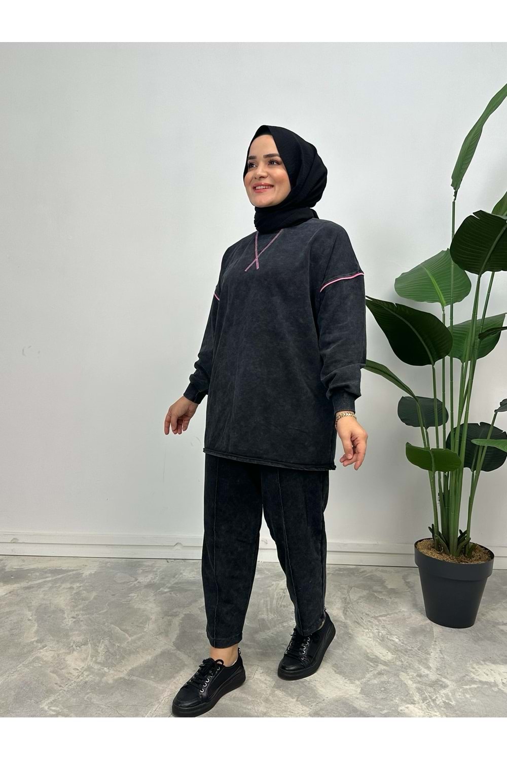 NADYA TAKIM - SİYAH - L-XL