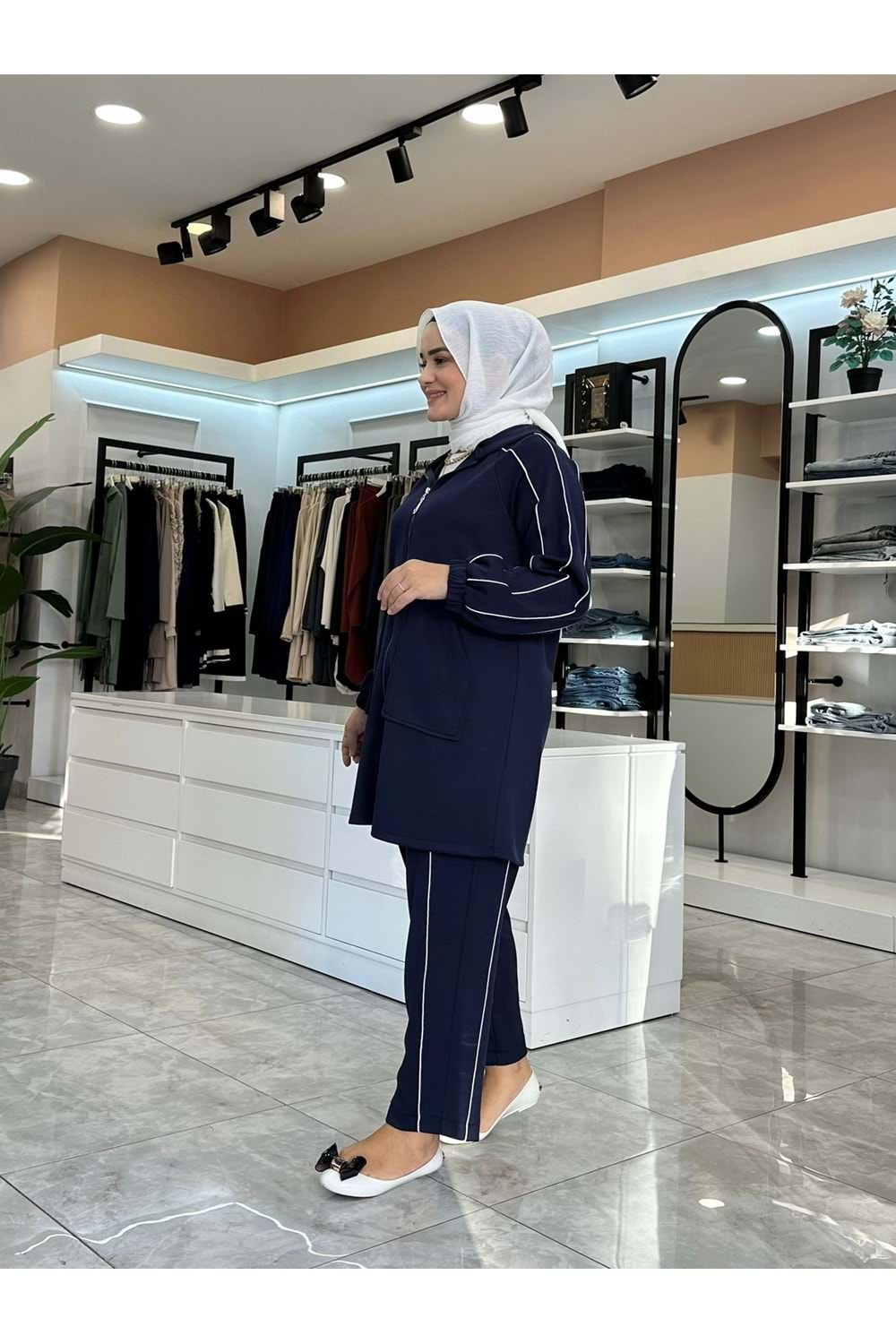 BİYE KAPŞONLU TAKIM - LACİVERT - 1