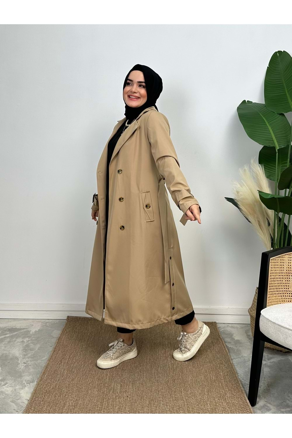 YONCA TRENCH - CAMEL - 40