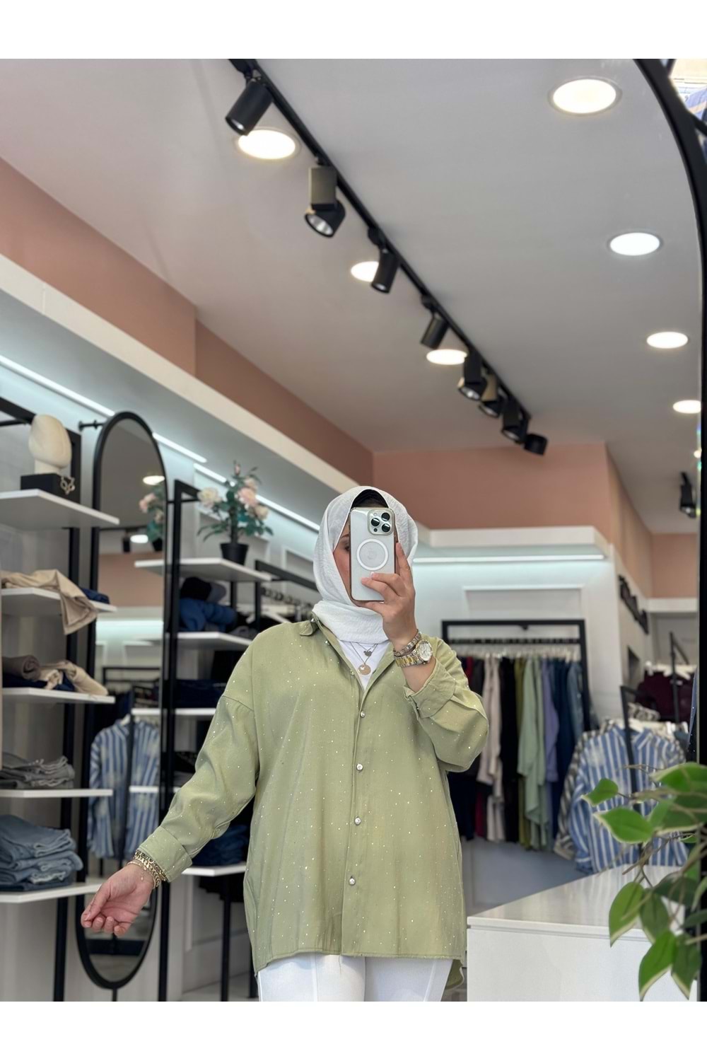 IŞIL GÖMLEK - YAĞ YEŞİLİ - STD