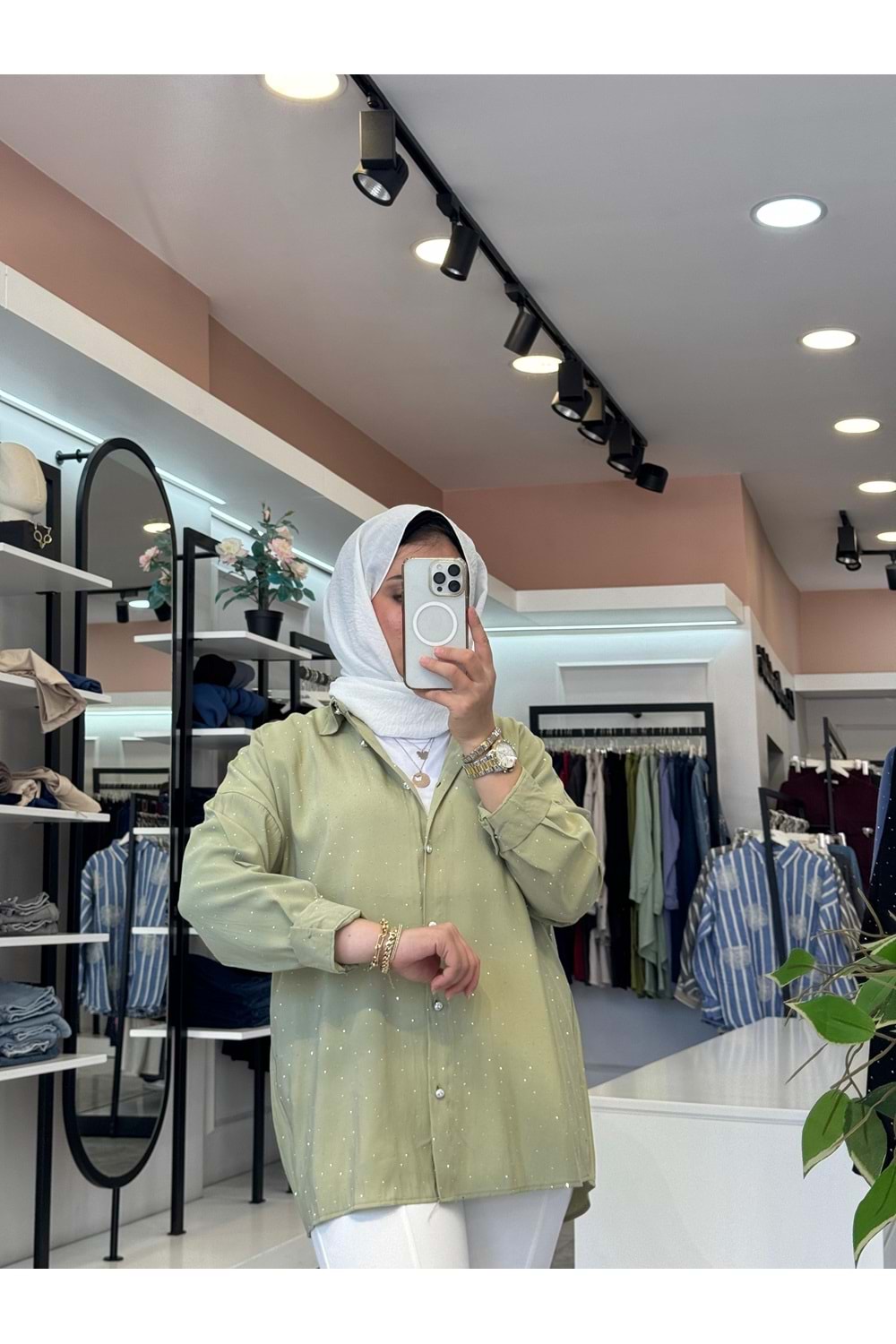 IŞIL GÖMLEK - YAĞ YEŞİLİ - STD