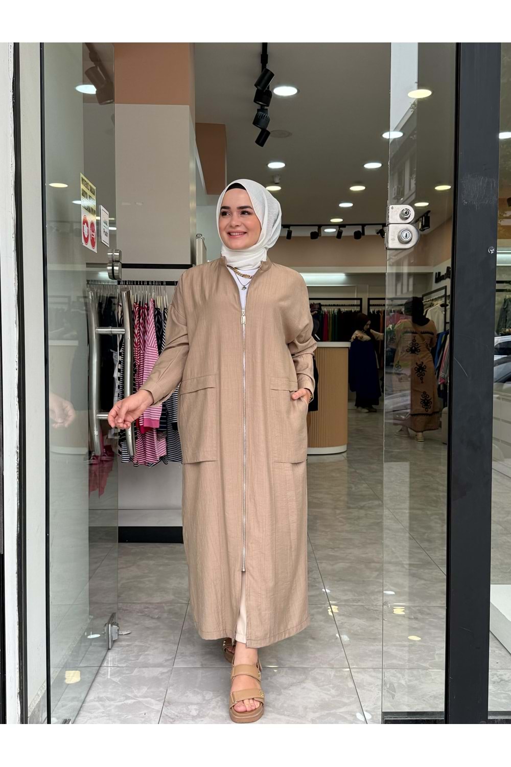 LUNA UZUN KAP - AÇIK VİZON - 1