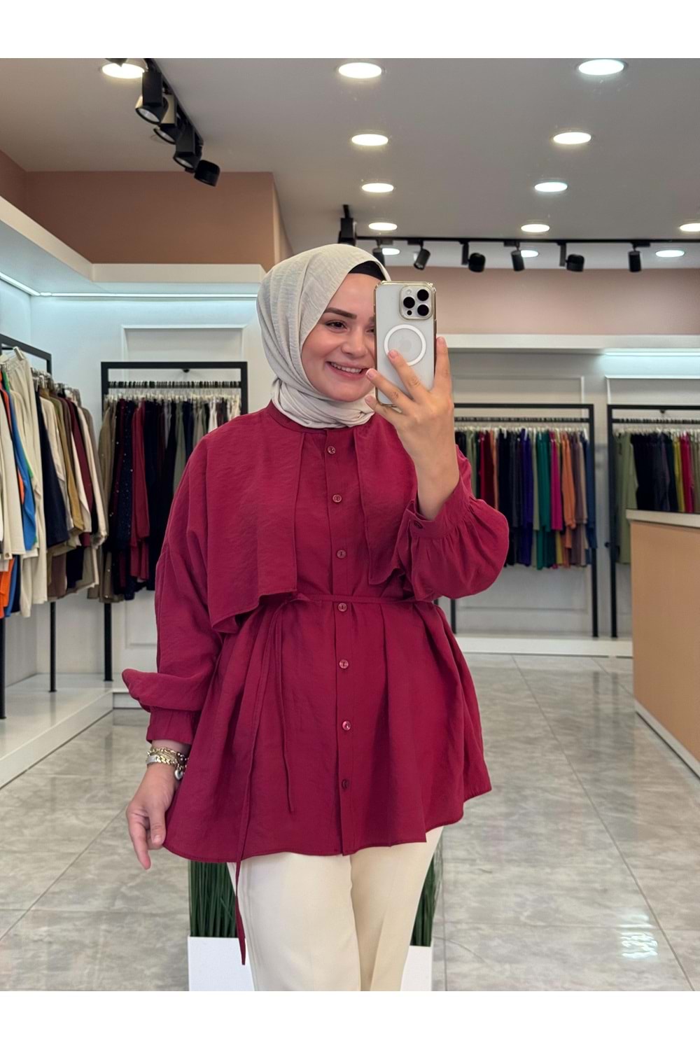 MİOR GÖMLEK- BORDO - STD