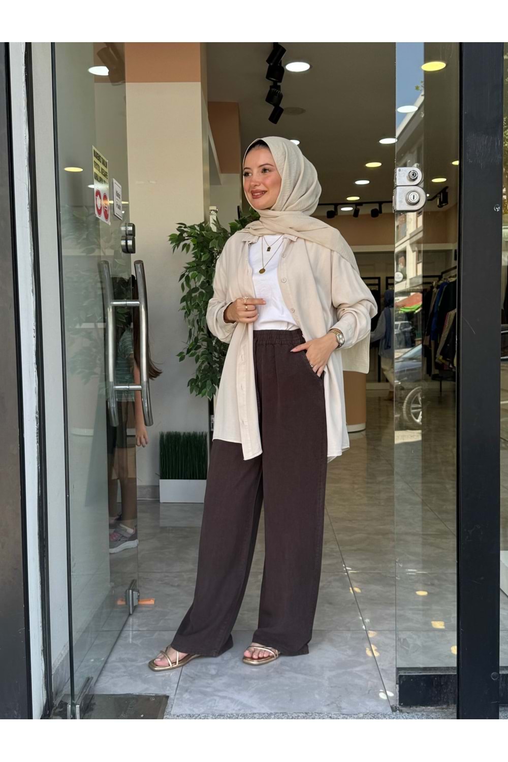 DURU PANTOLON - ACI KAHVE - 38