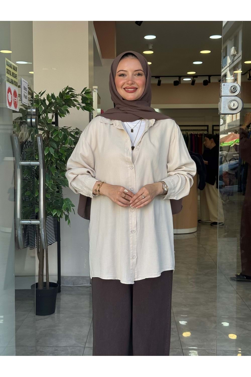 NARİN GÖMLEK - KREM - 40