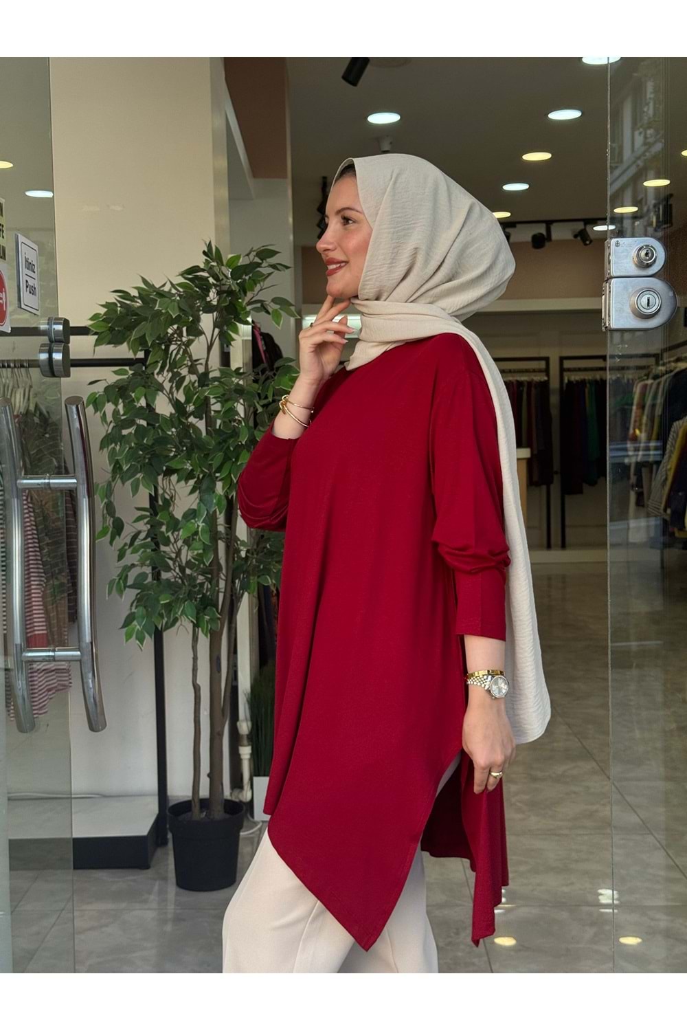 KUĞU TUNİK - BORDO - STD