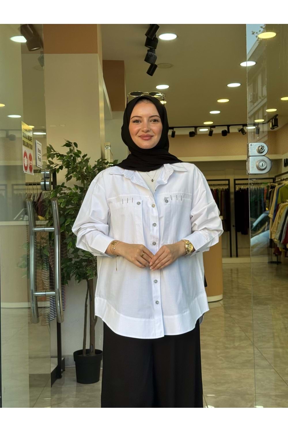 POPLİN GÖMLEK - BEYAZ - L-XL