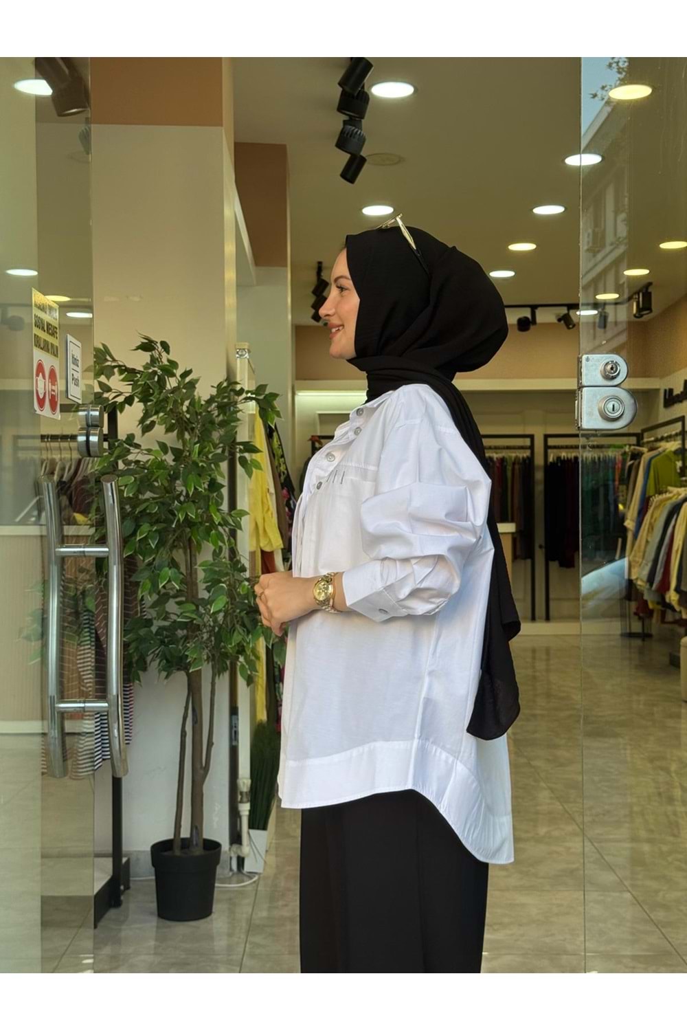 POPLİN GÖMLEK - BEYAZ - L-XL