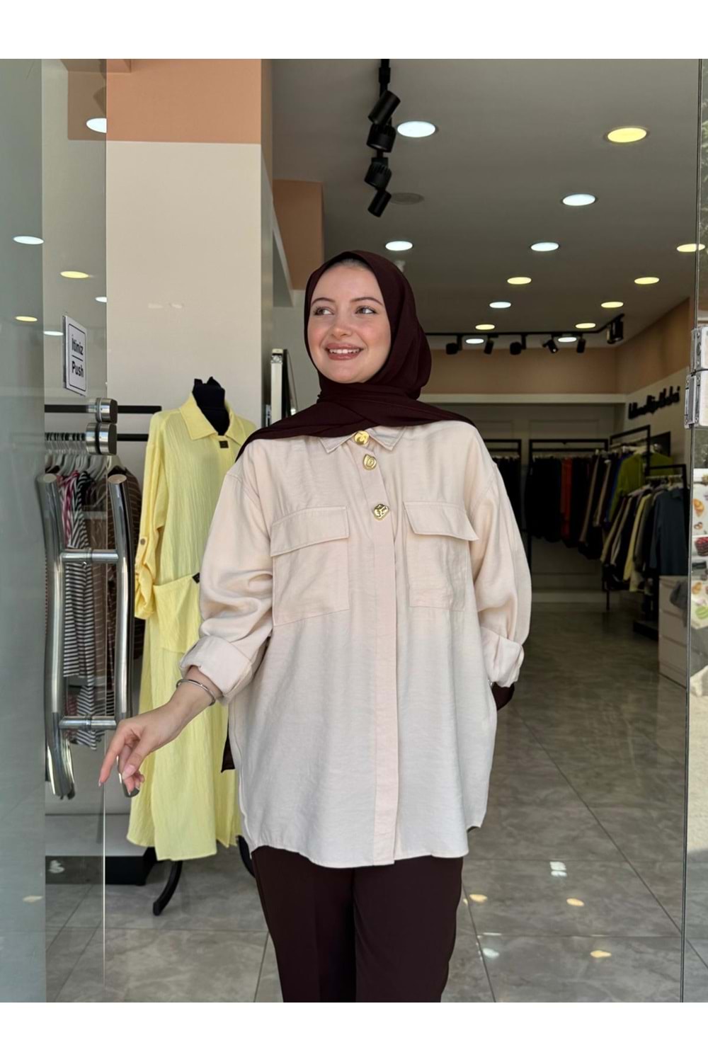 GOLD GÖMLEK - BEJ - L-XL