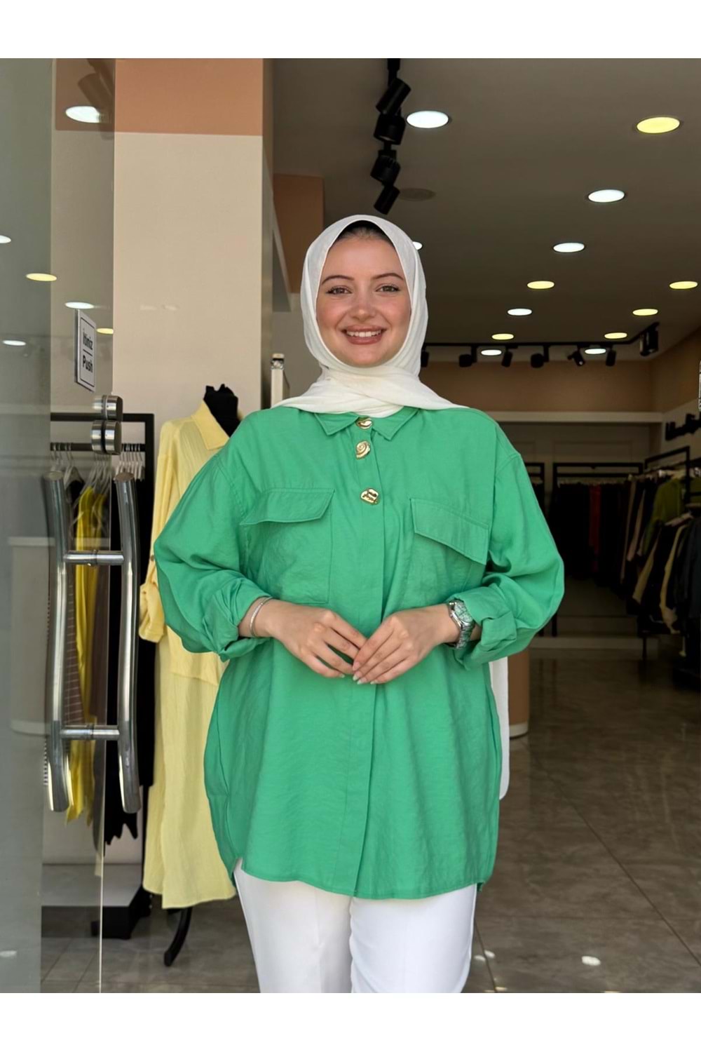 GOLD GÖMLEK - YEŞİL - S-M