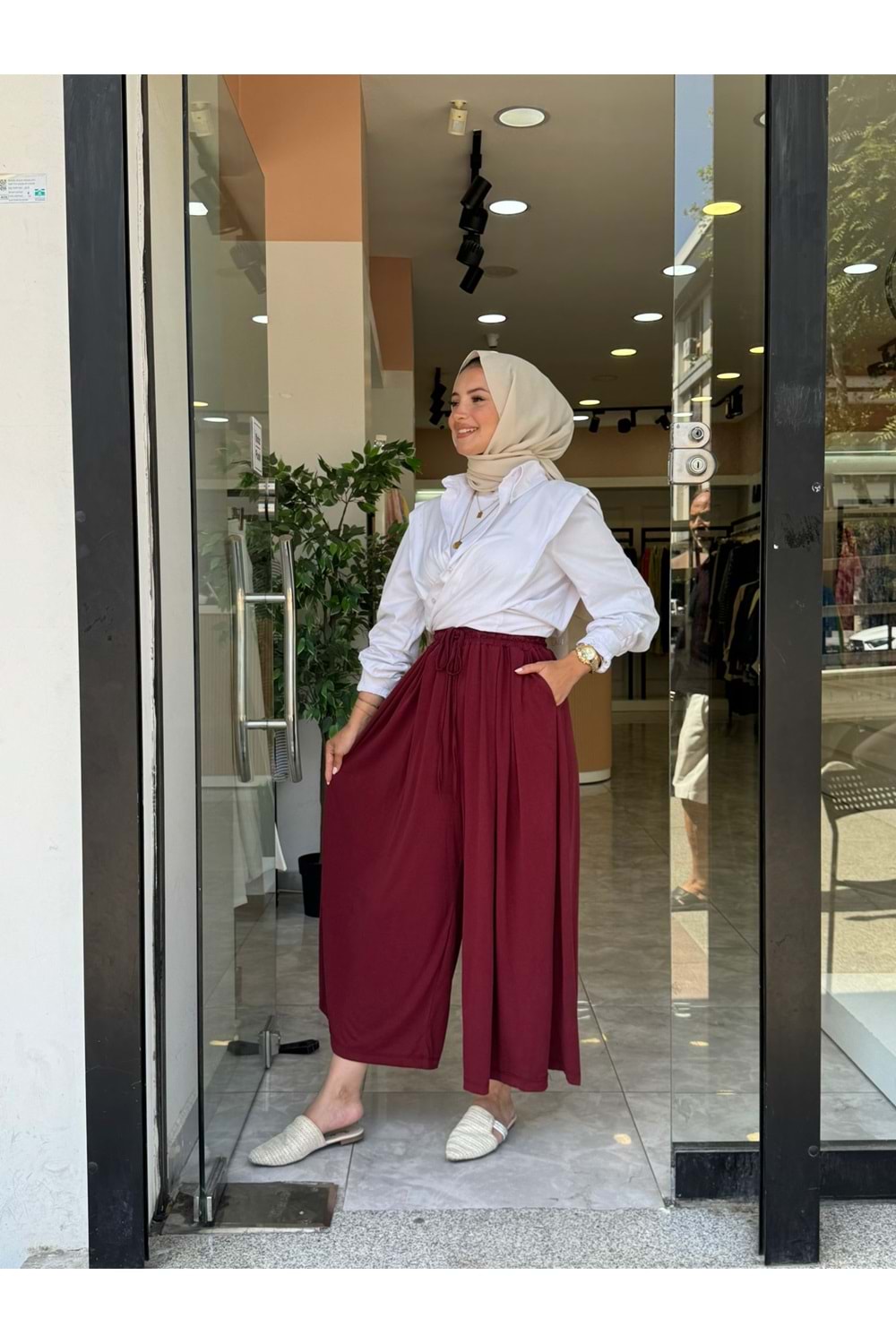 LEO PANTOLON - BORDO - S-M