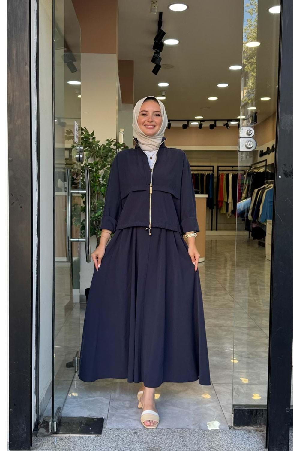 ROZELİN ETEKLİ TAKIM - LACİVERT