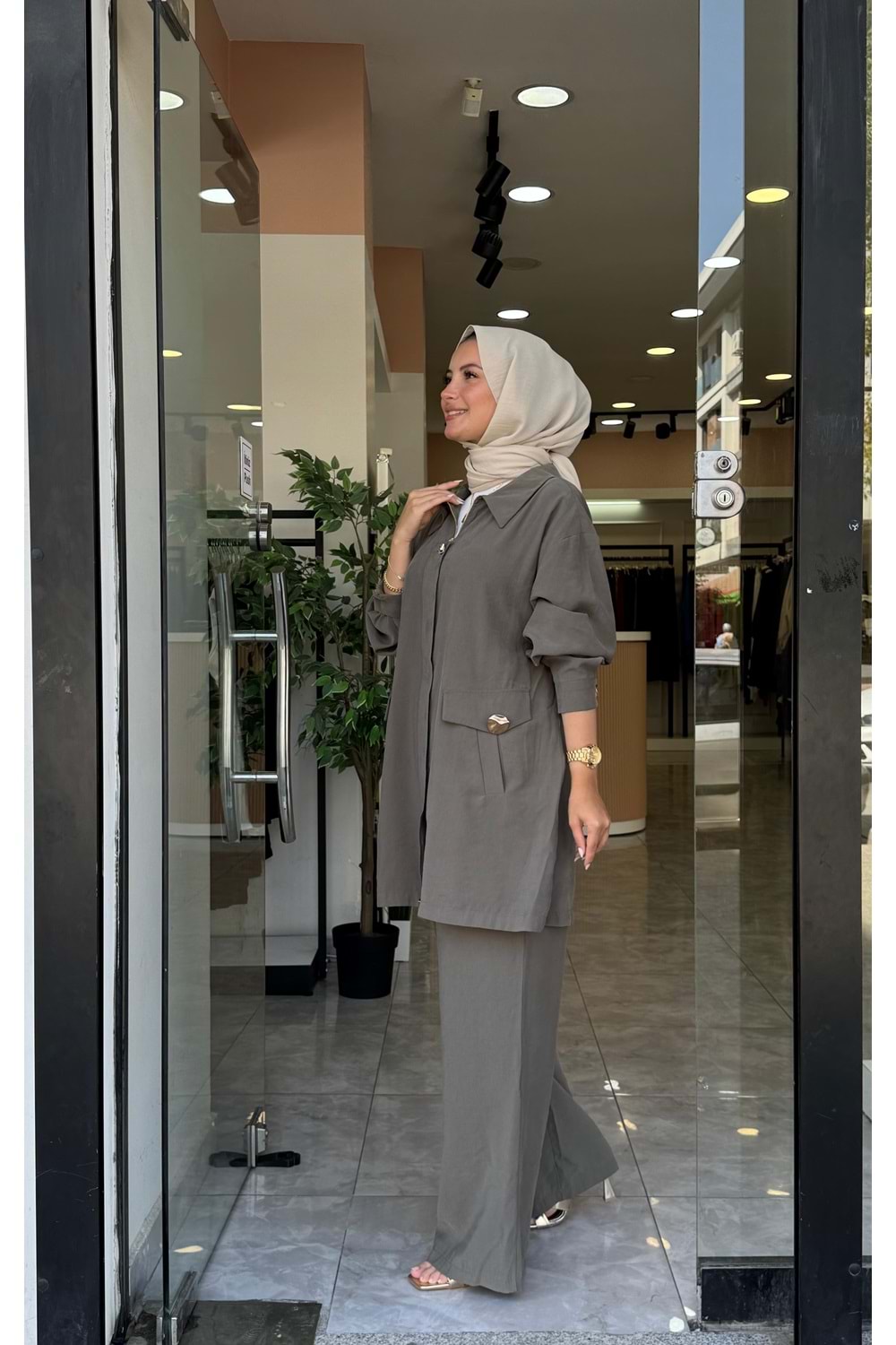 CUPRA DÜĞME CEPLİ TAKIM - HAKİ YEŞİLİ - 2