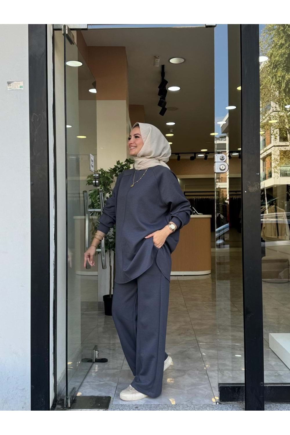 VERA ÇİMALI TAKIM - GRİ - L-XL