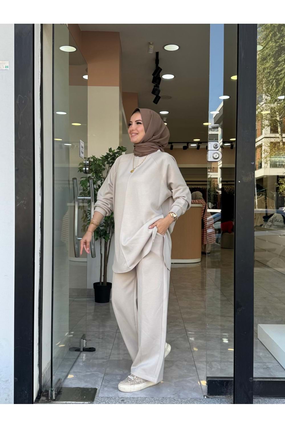 VERA ÇİMALI TAKIM - KREM - S-M