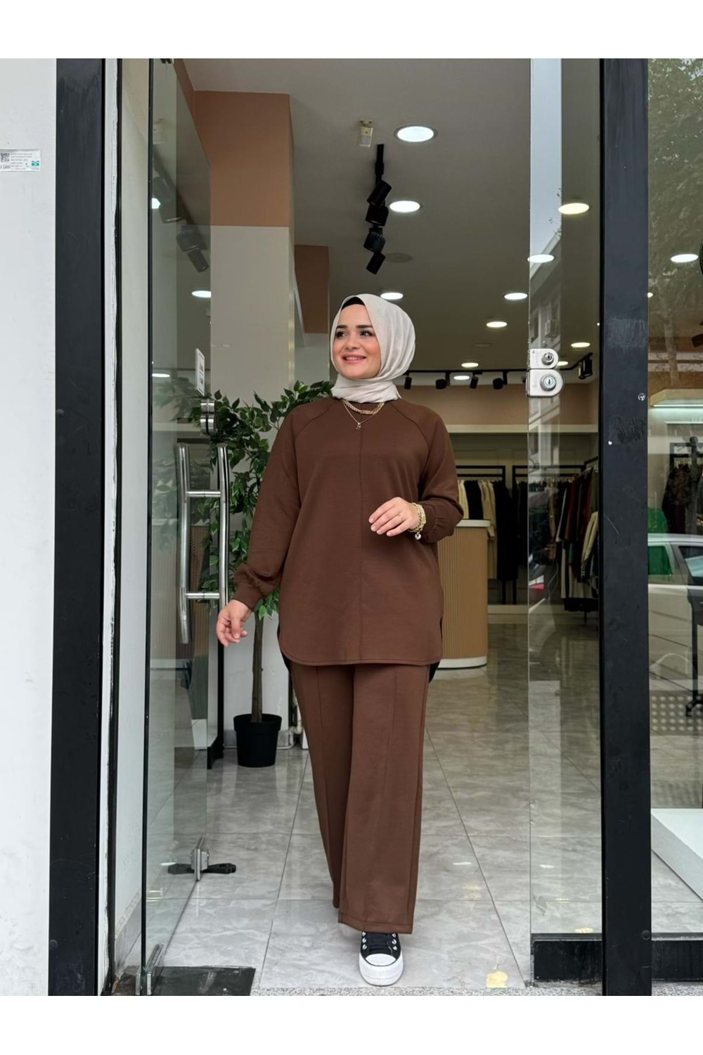 VERA ÇİMALI TAKIM - AÇIK KAHVERENGİ - L-XL