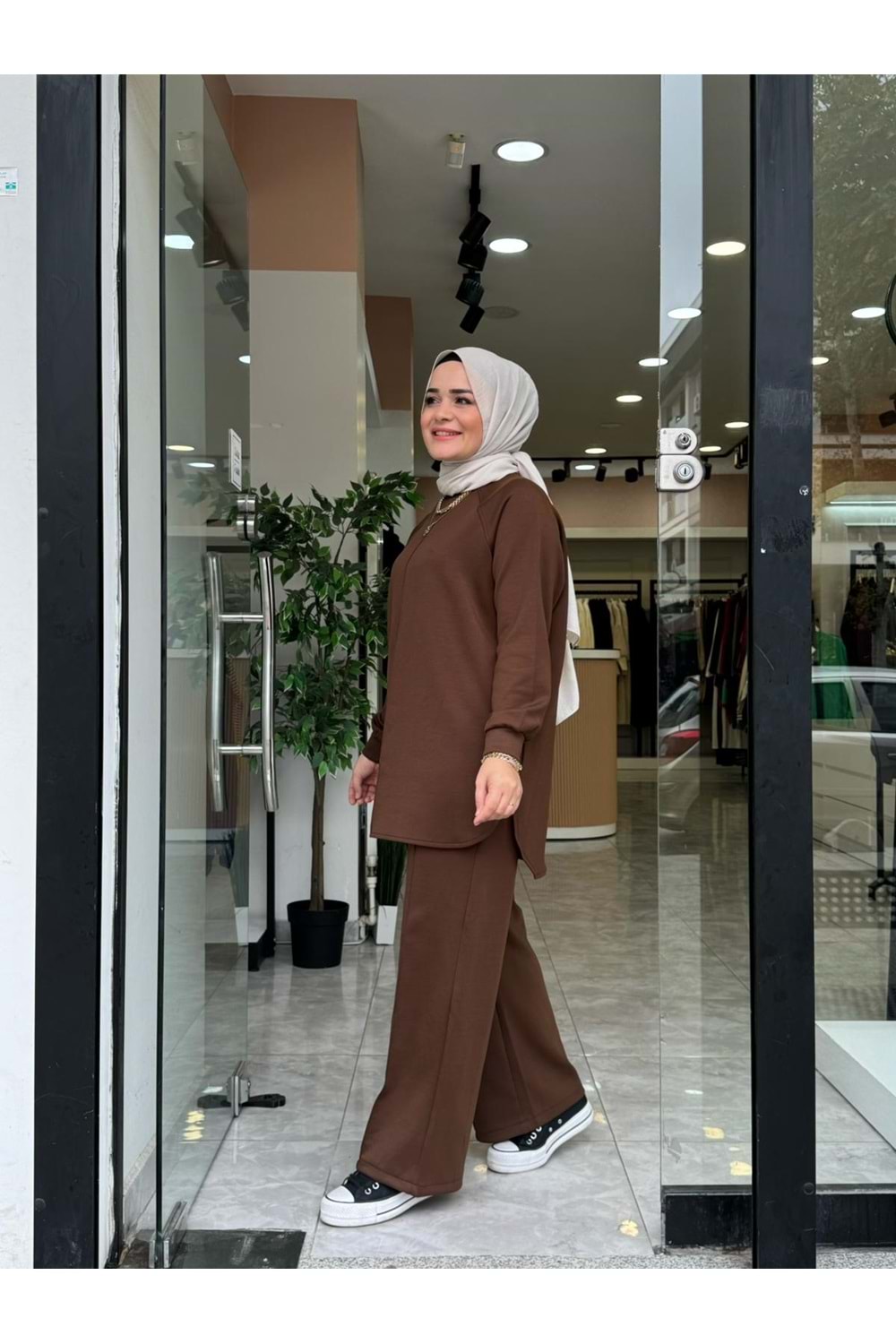 VERA ÇİMALI TAKIM - AÇIK KAHVERENGİ - L-XL