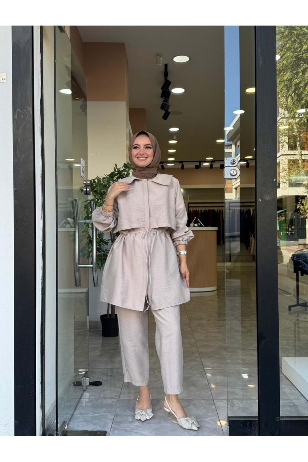 PARAŞÜT BEL AYARLI TAKIM - KREM - 1