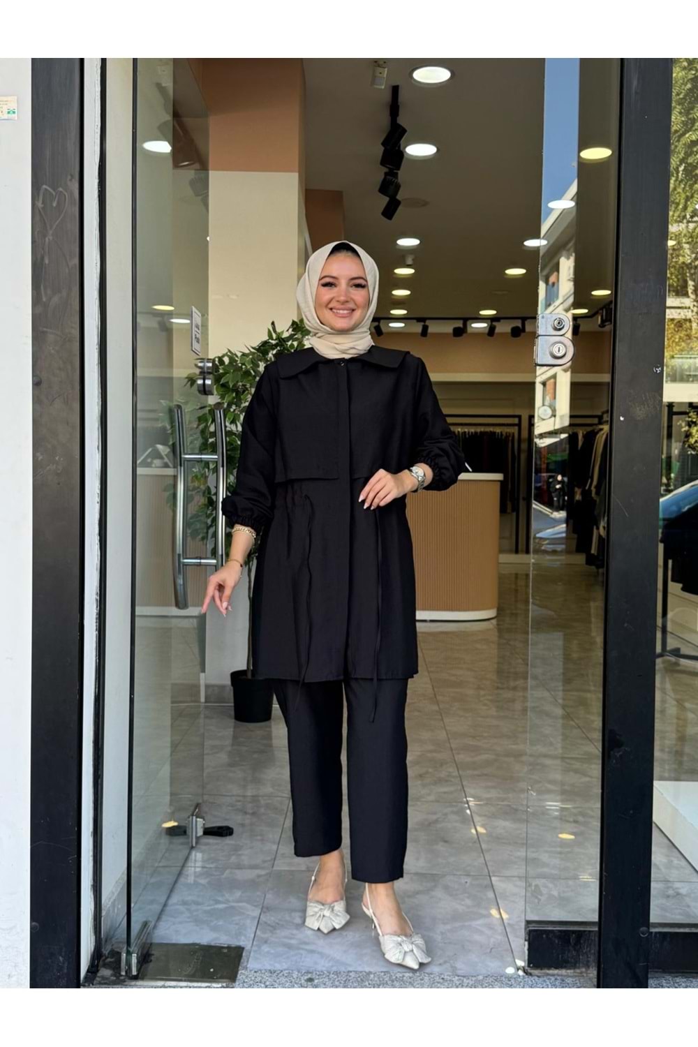 PARAŞÜT BEL AYARLI TAKIM - SİYAH - 3