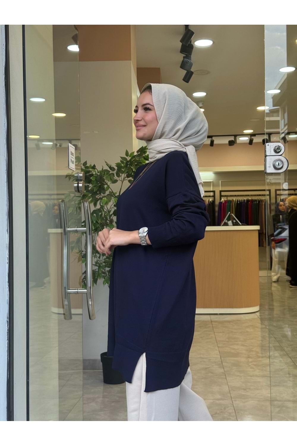 NİSA TRİKO TUNİK - LACİVERT - STD