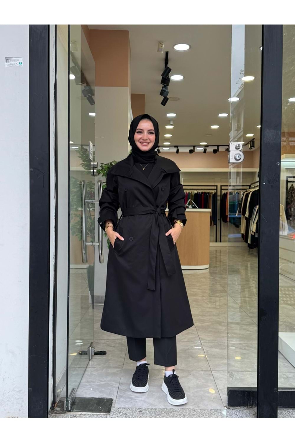 LOVE TRENCH - SİYAH - STD