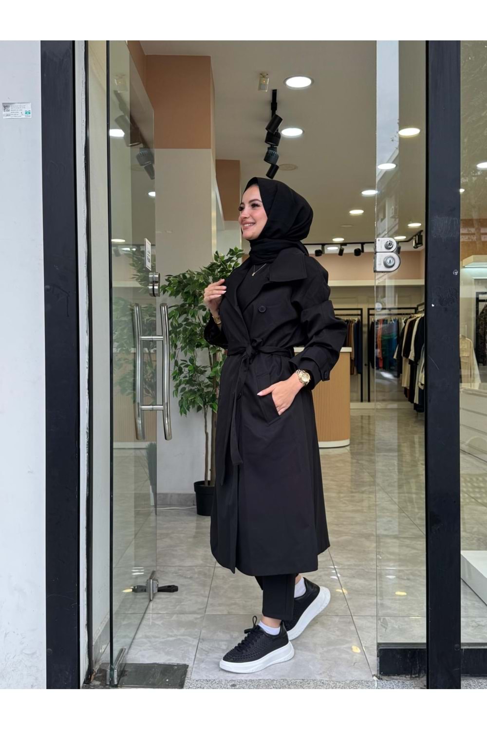 LOVE TRENCH - SİYAH - STD
