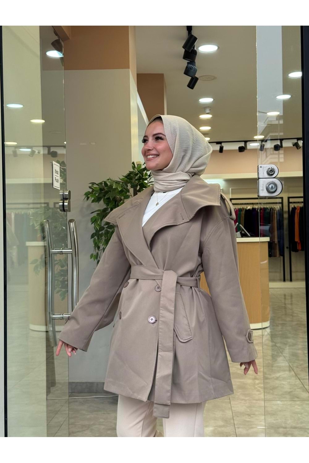 KISA TRENCH - HAKİ YEŞİLİ - STD