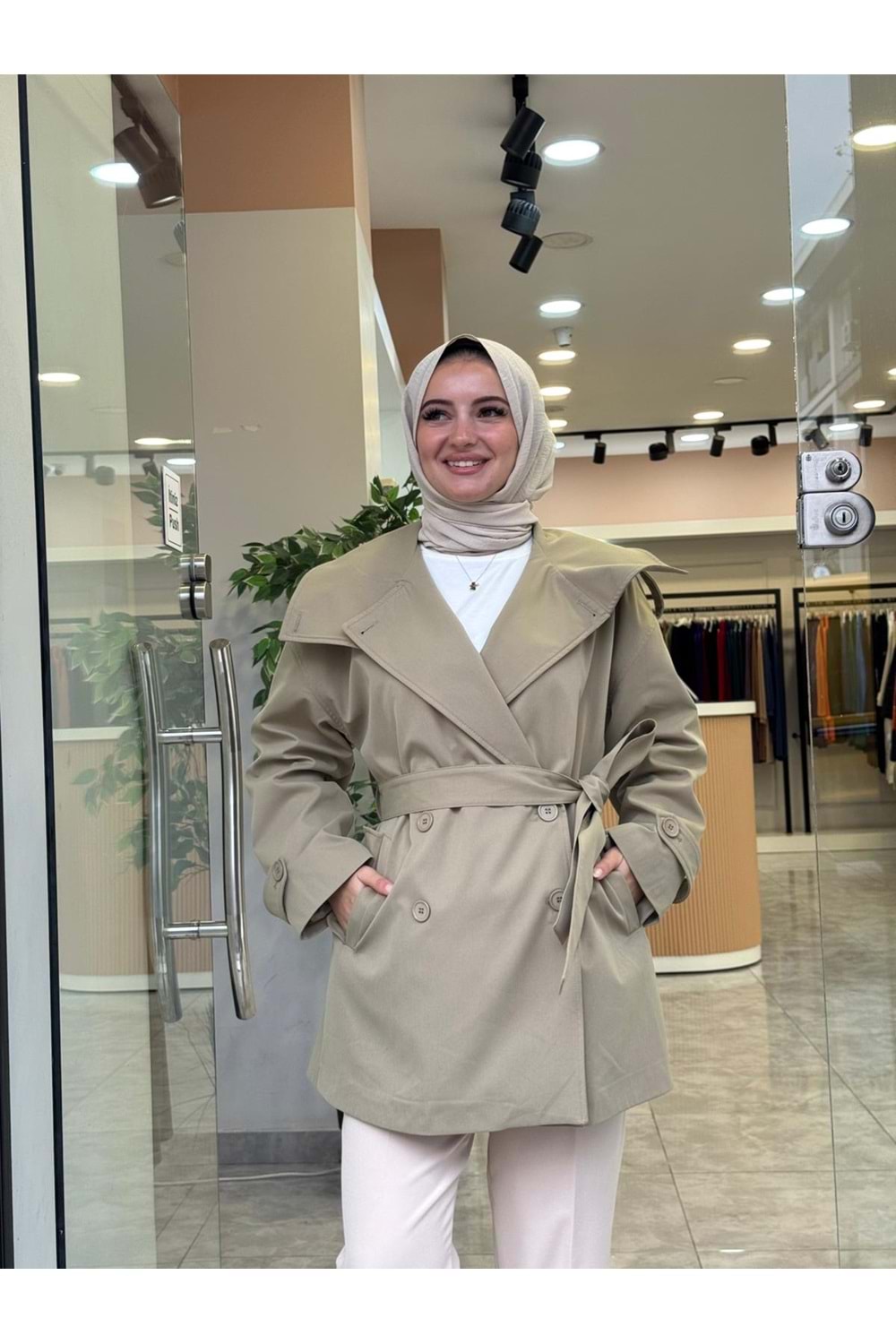 KISA TRENCH - YEŞİL - STD