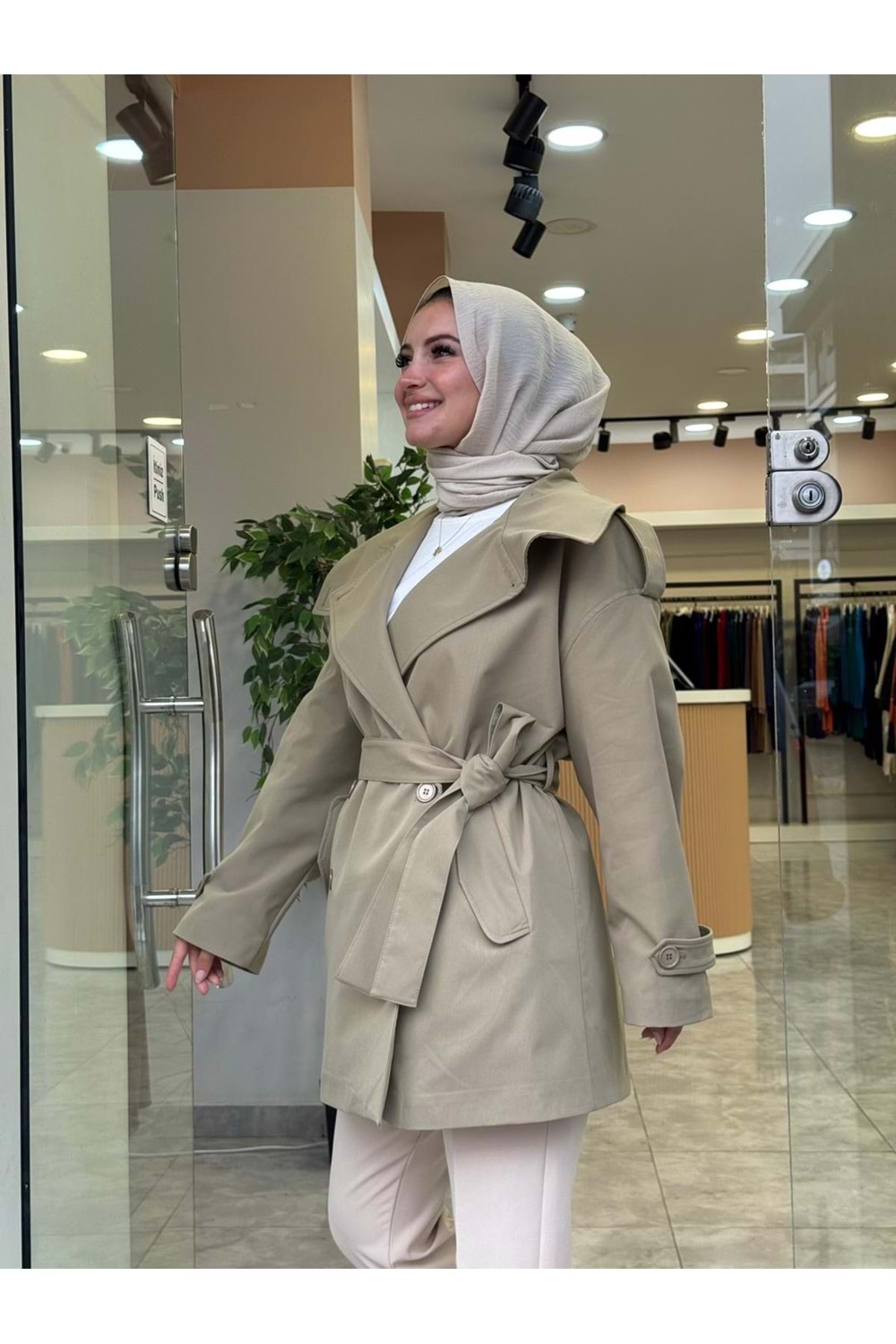 KISA TRENCH - YEŞİL - STD