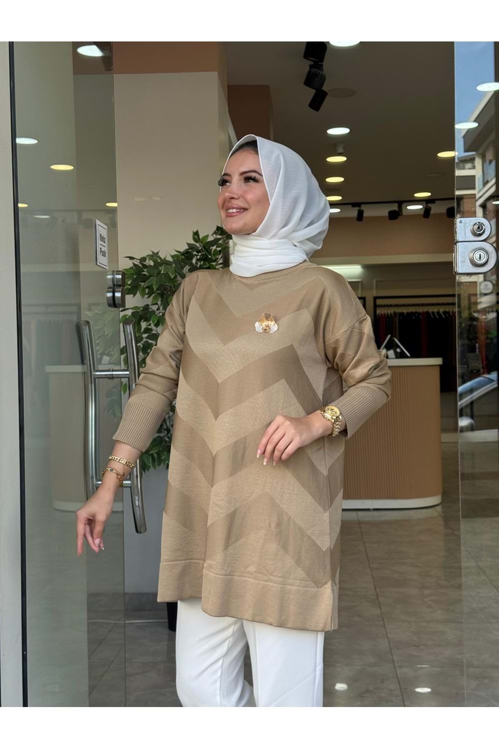 ZİKZAK TUNİK - CAMEL - STD