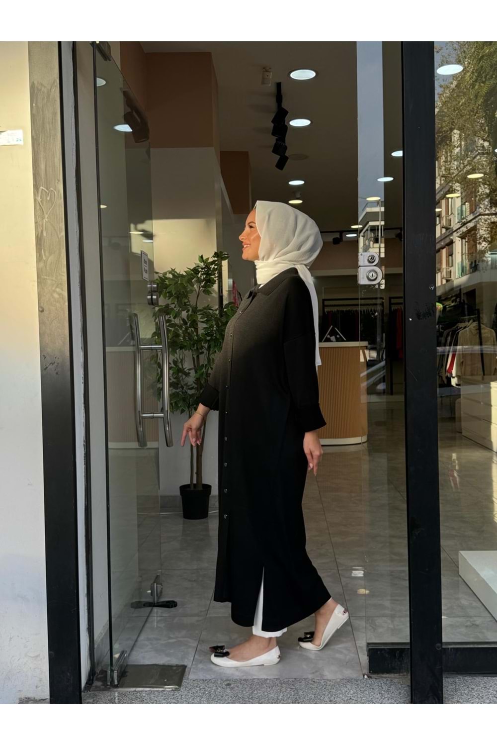 UZUN MERSERİZE HIRKA - SİYAH - STD