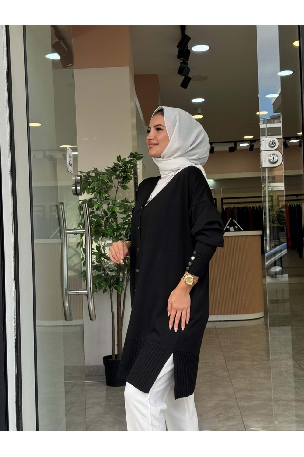 KISA MERSERİZE HIRKA - SİYAH - STD