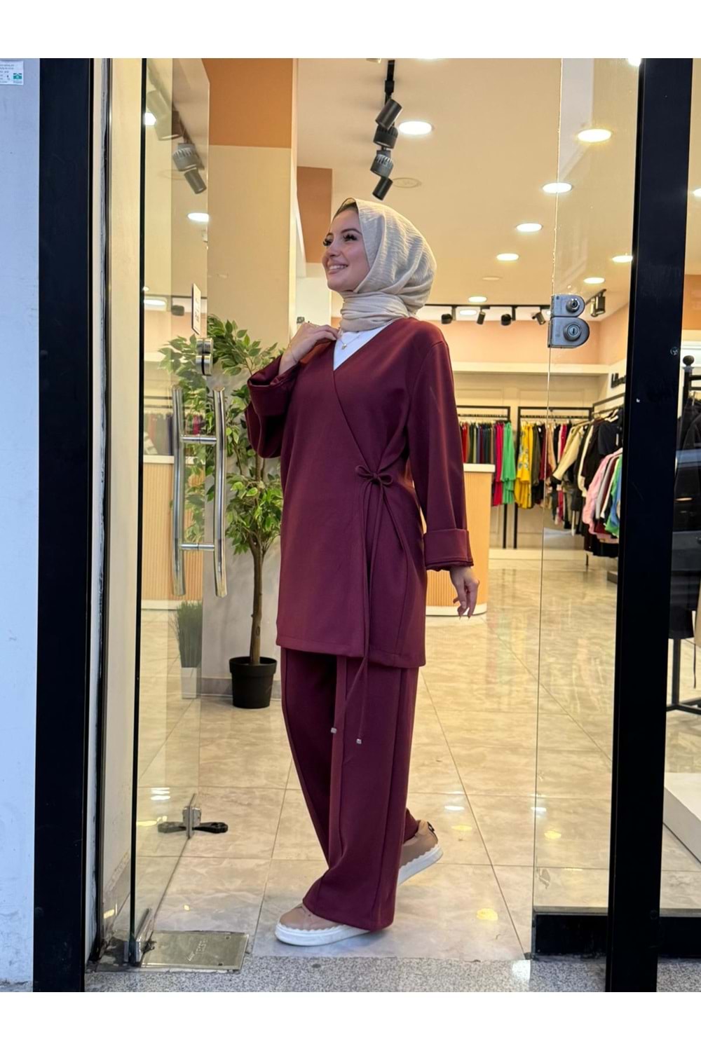 KİMONO TAKIM - BORDO - L-XL