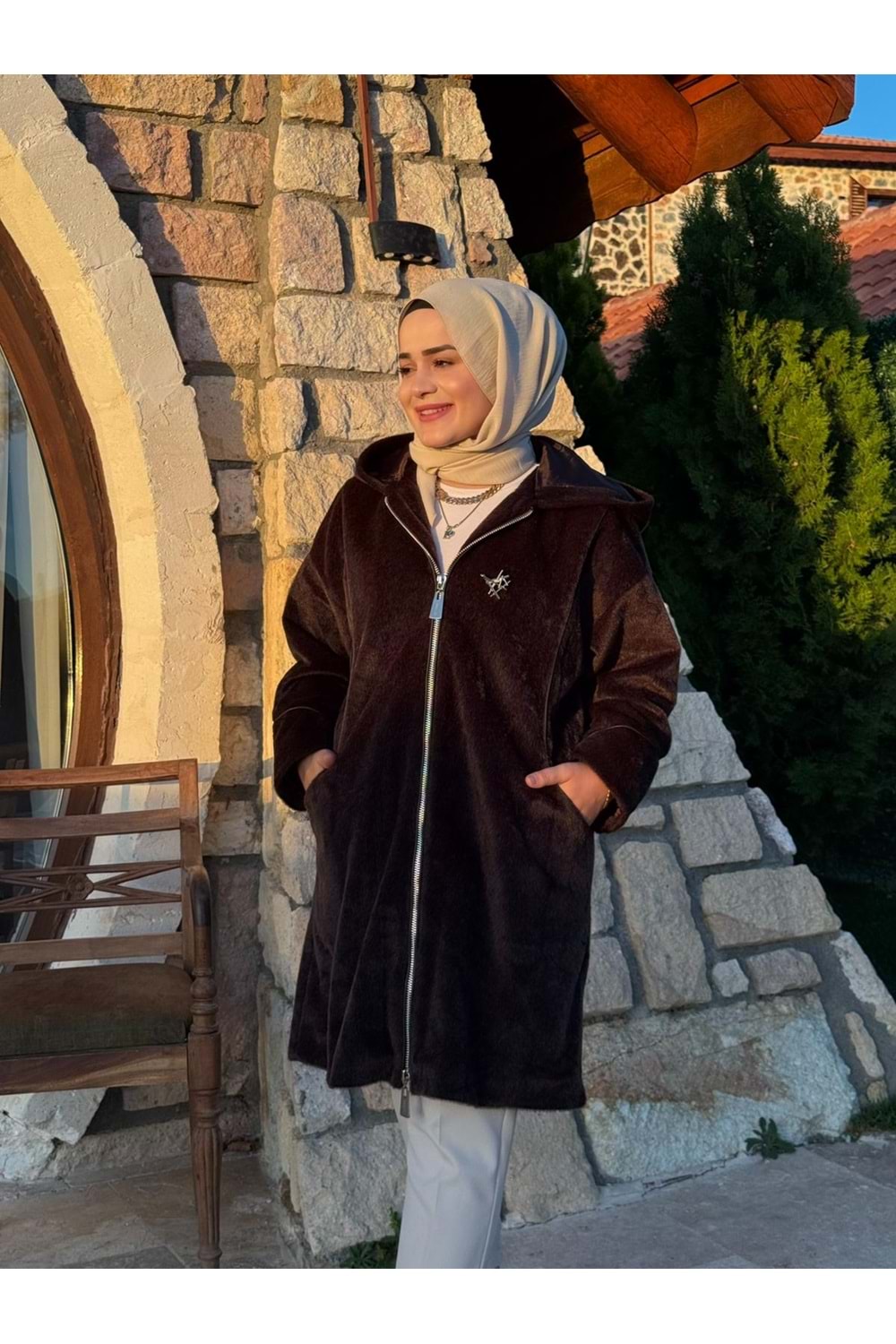 ANGORA PALTO - KAHVERENGİ - 1