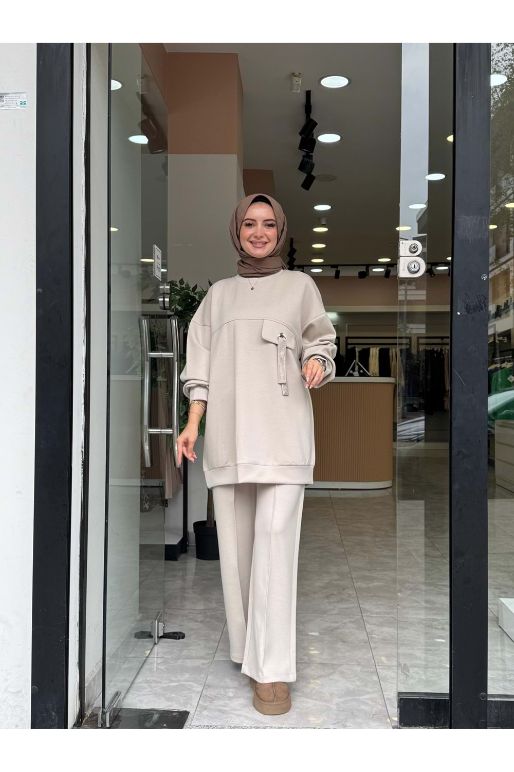 AYNUR TAKIM - KREM - L-XL