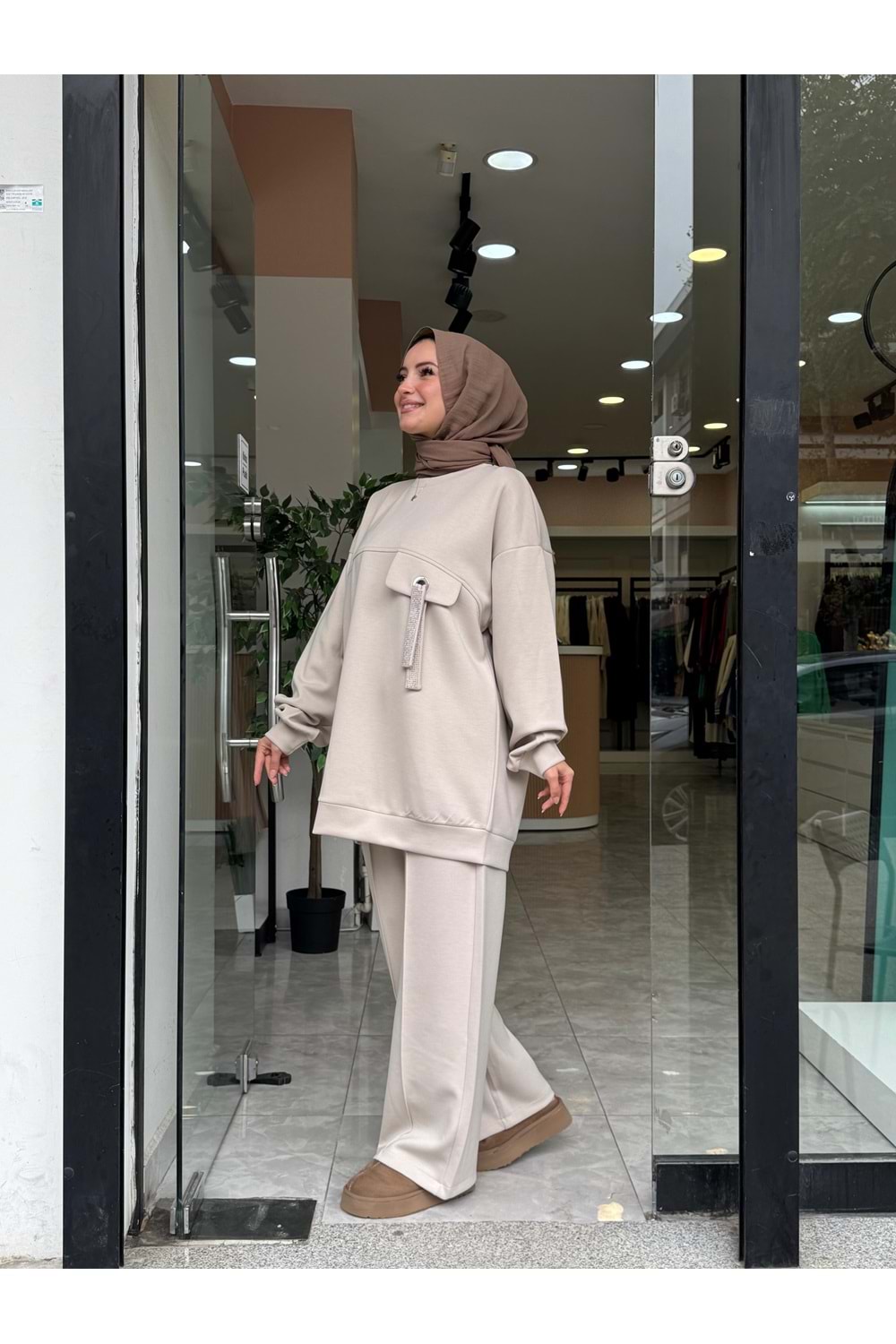 AYNUR TAKIM - KREM - L-XL