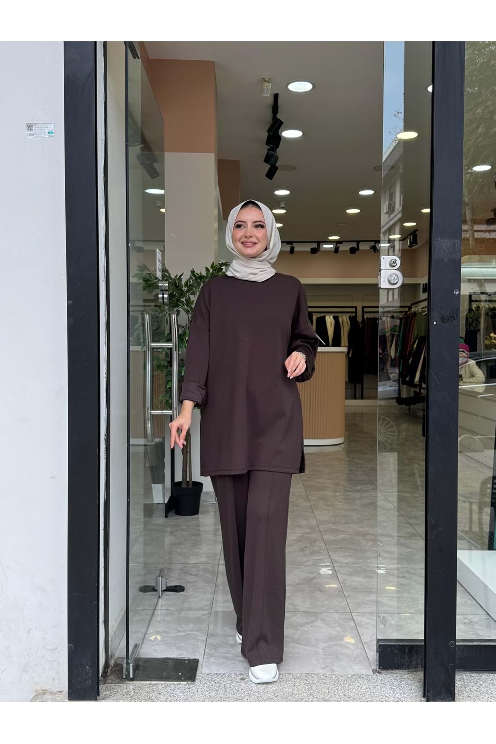 KOL DÜĞME TAKIM - KAHVERENGİ - 1