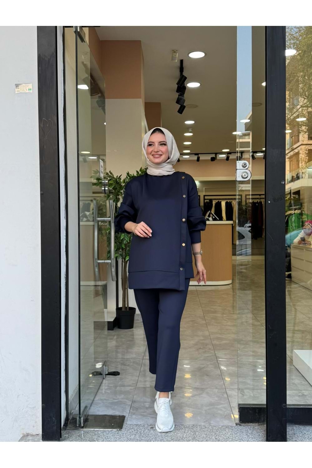 SCUBA DÜĞMELİ TAKIM - LACİVERT - 2