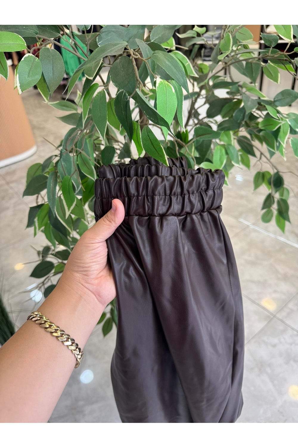 LAL DERİ PANTOLON - ACI KAHVE - 1