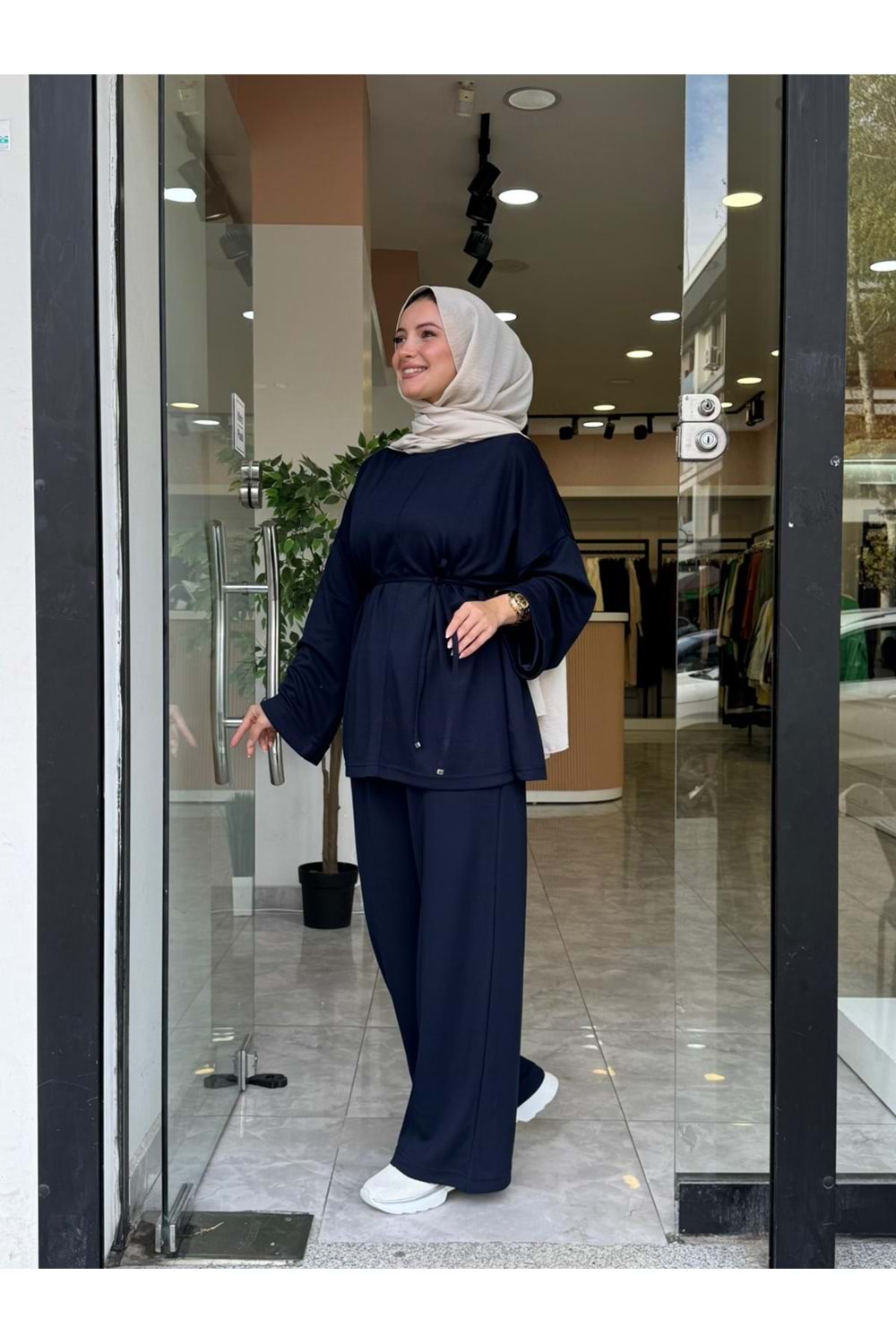 BEL BAĞLAMALI TAKIM - LACİVERT - S-M