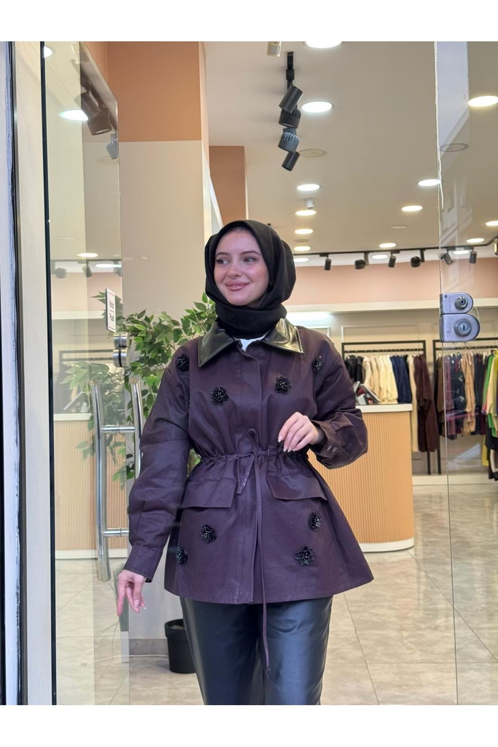 GÜL CEKET - BORDO - S-M