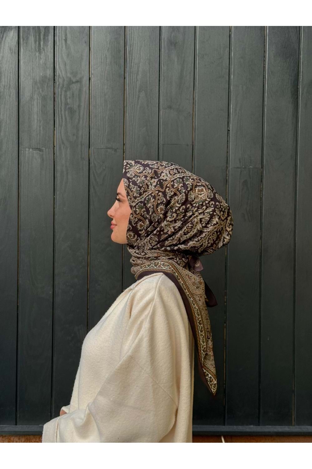 ETNİK EŞARP - ACI KAHVE - STD