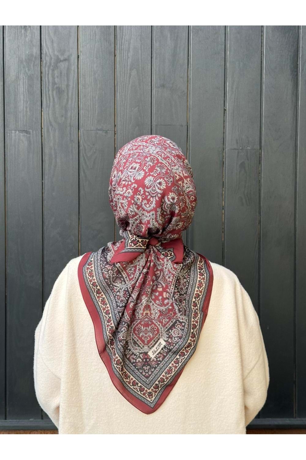 ETNİK EŞARP - BORDO - STD