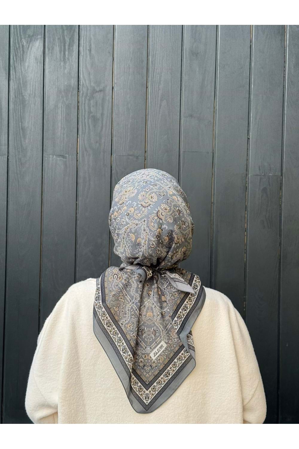 ETNİK EŞARP - GRİ - STD