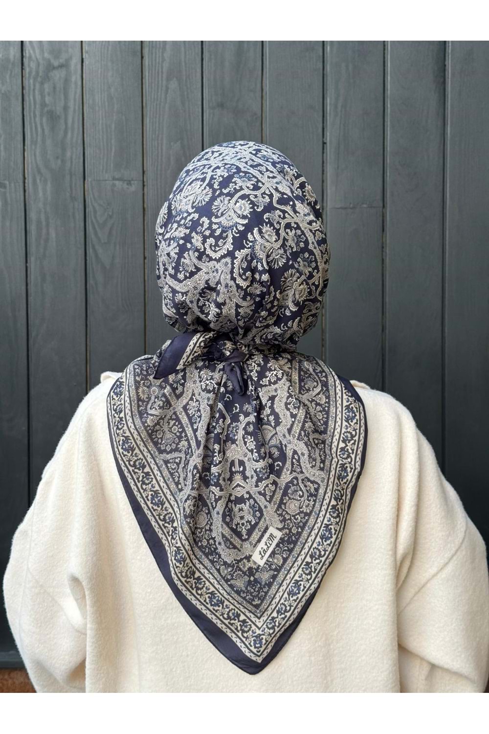 ETNİK EŞARP - LACİVERT - STD